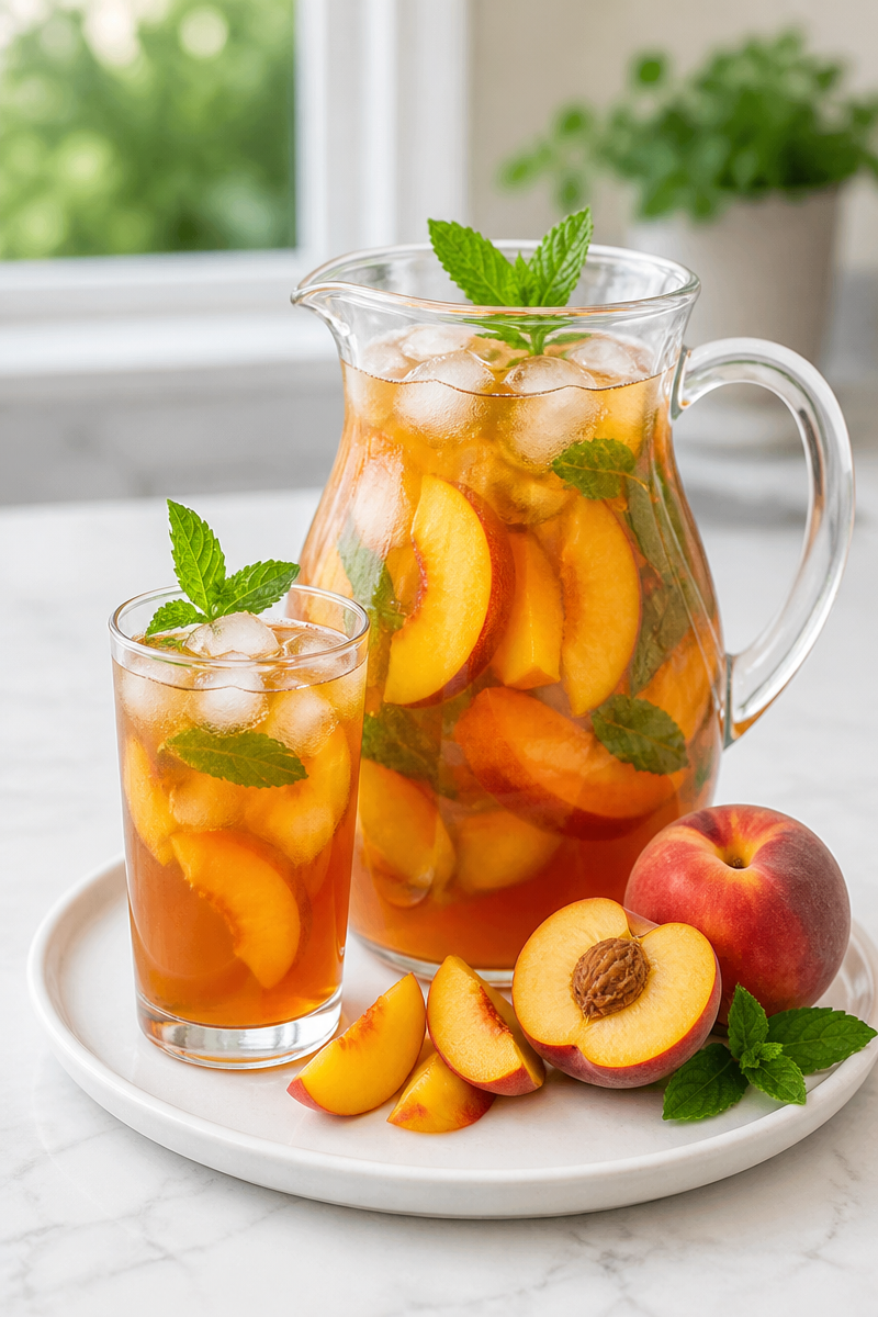 Thé Glacé Pêche Maison Rapide