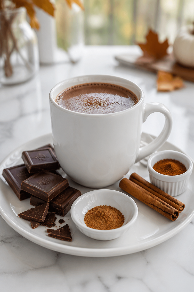 Chocolat Chaud Épicé Automne Maison
