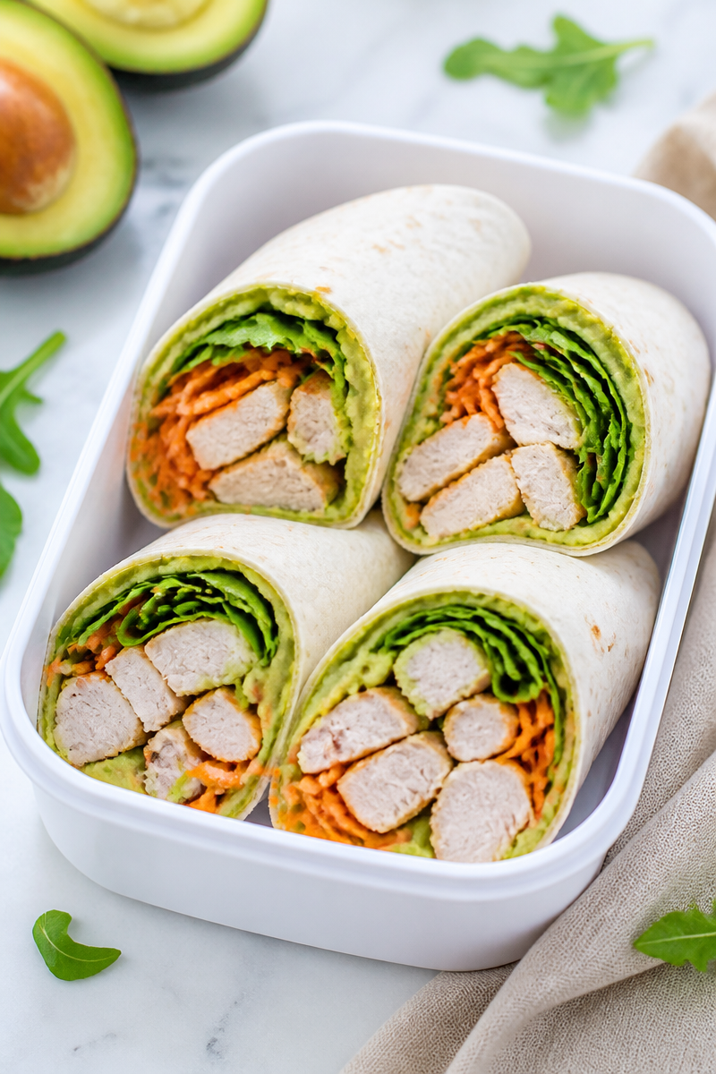 Wrap Poulet Avocat Boîte Lunch