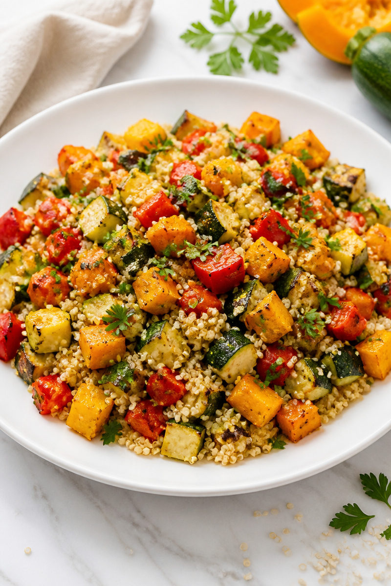 Salade Quinoa Légumes Rôtis Automne
