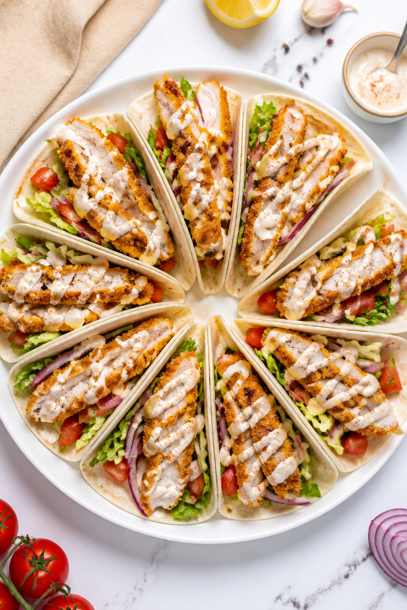 Tacos Poulet Croustillant Sauce Maison