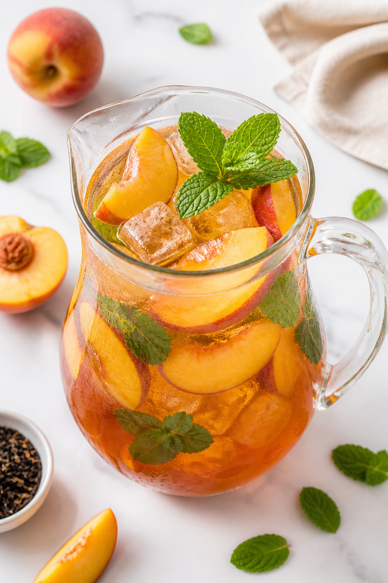 Thé Glacé Pêche Maison Rapide