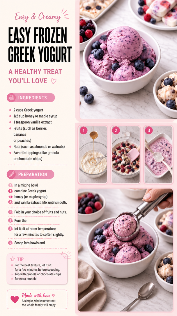 Easy Frozen Greek Yogurt