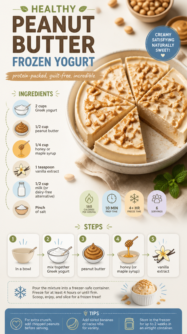 Healthy Peanut Butter Frozen Yogurt