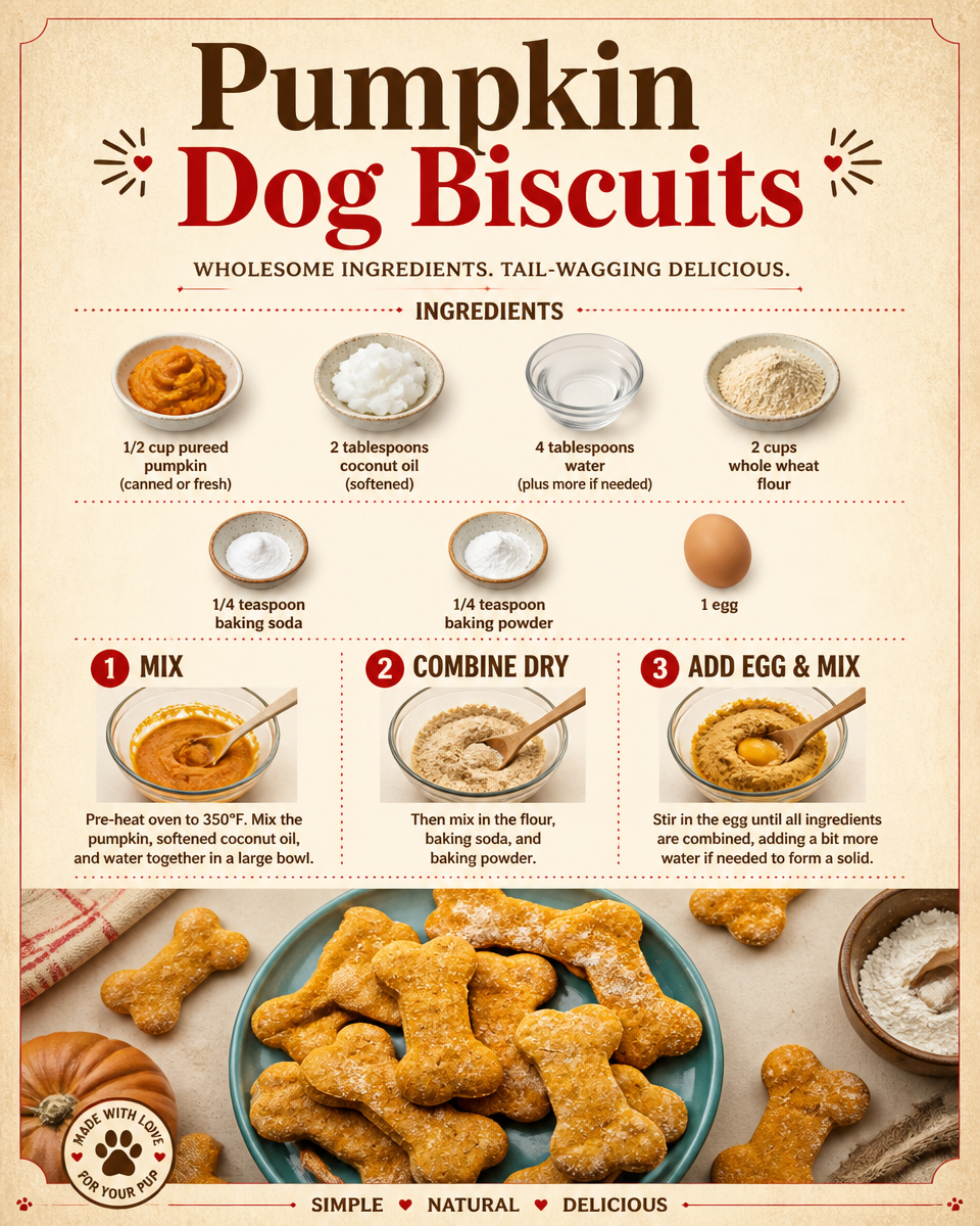 Pumpkin Dog Biscuits