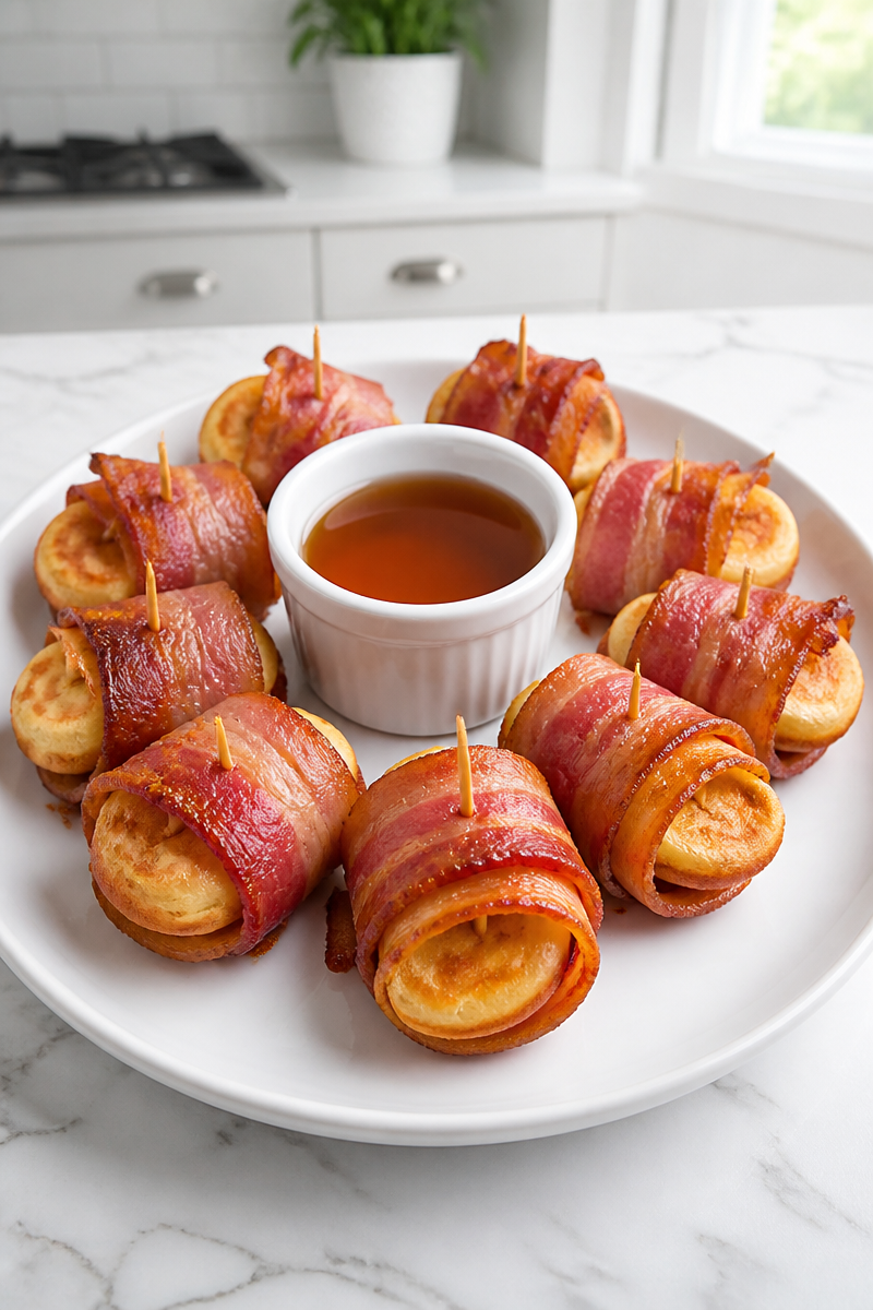 Bacon Wrapped Breakfast Pancake Stick 5 Bacon Wrapped Breakfast Pancake Stick