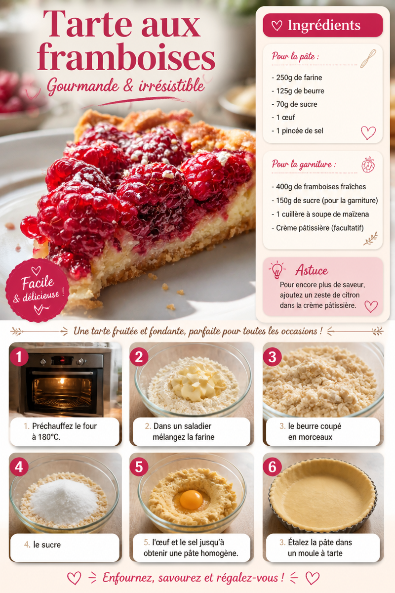 Tarte aux framboises