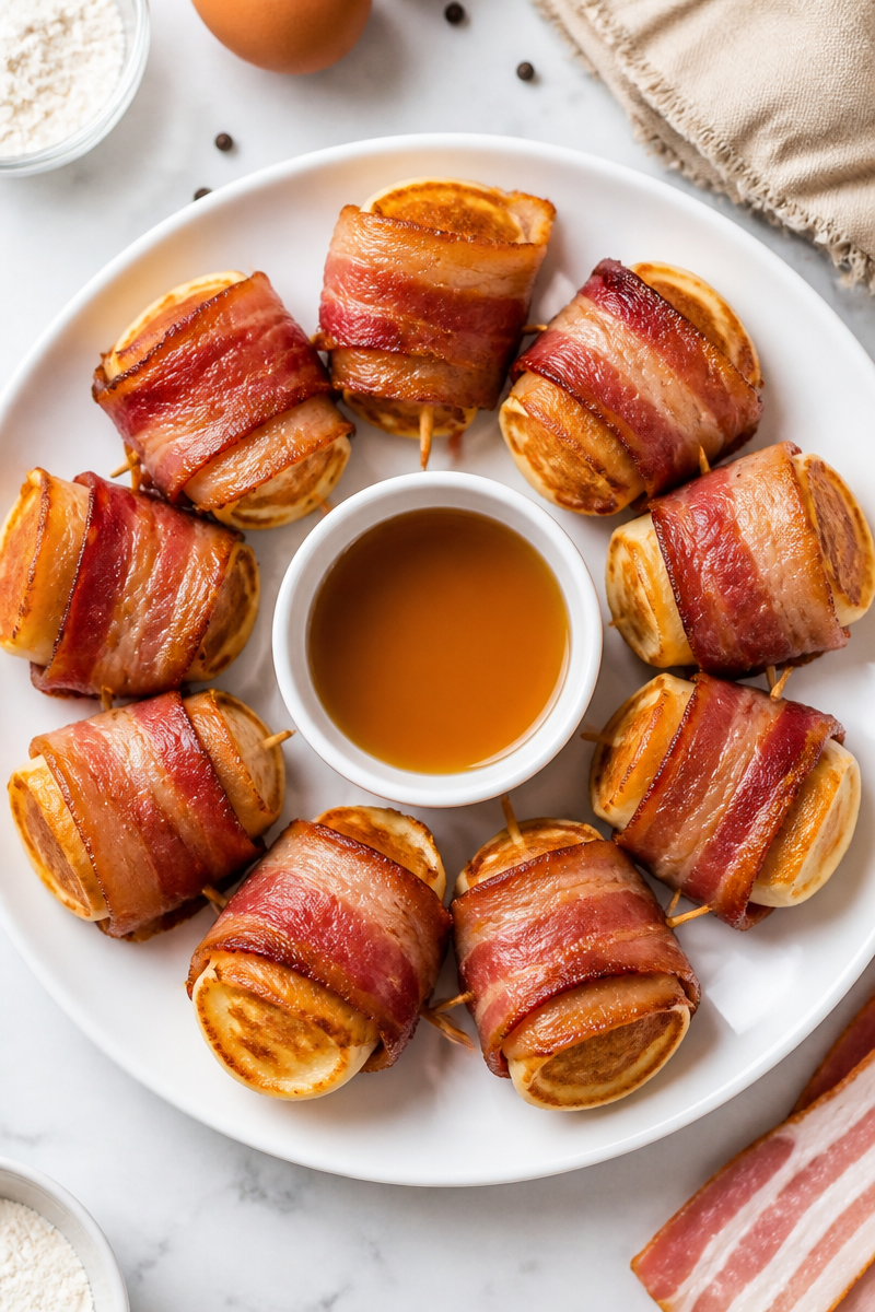 Bacon Wrapped Breakfast Pancake Stick 6 Bacon Wrapped Breakfast Pancake Stick