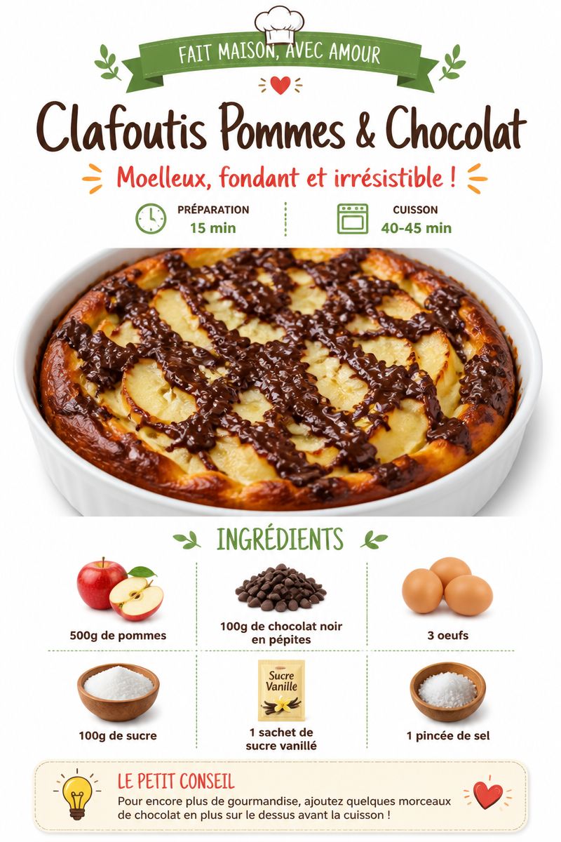 Clafoutis Pommes & Chocolat