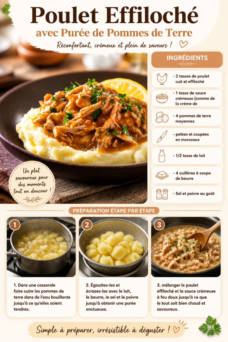 Pulled Chicken with Mashed Potatoes