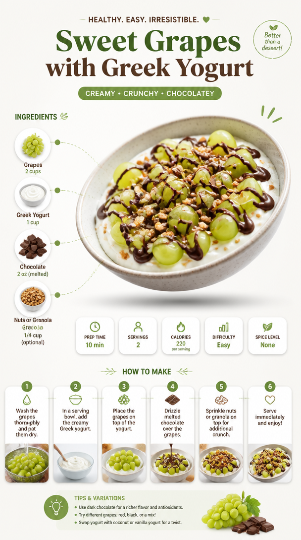 Sweet Grapes with Greek Yogurt