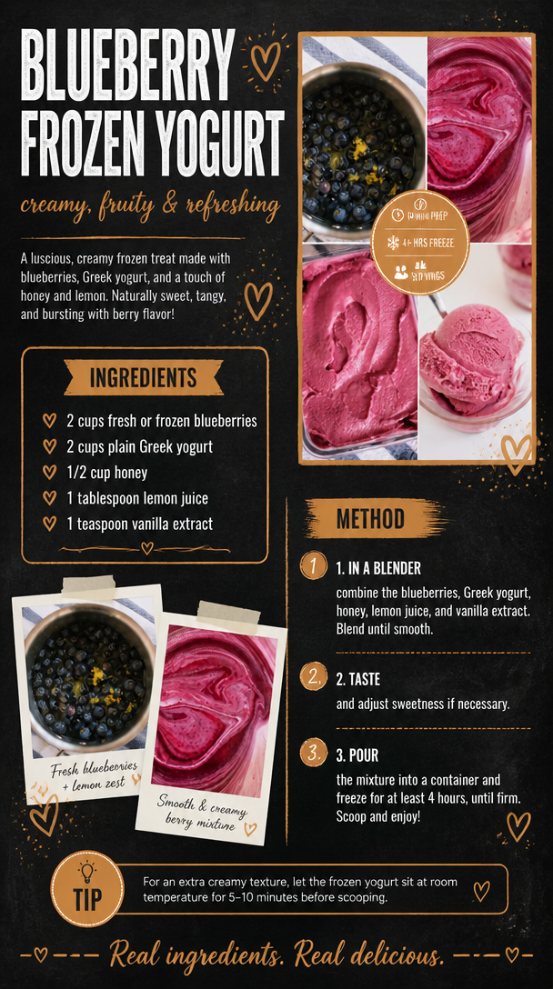 Blueberry Frozen Yogurt
