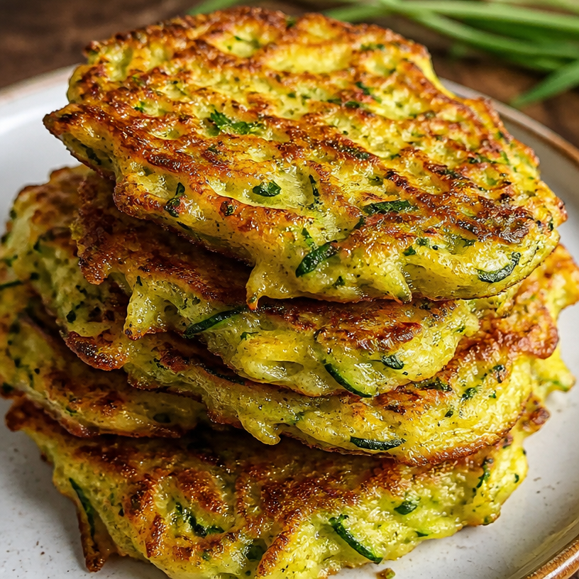 Air Fryer Zucchini Fritters - Herbs & Flour