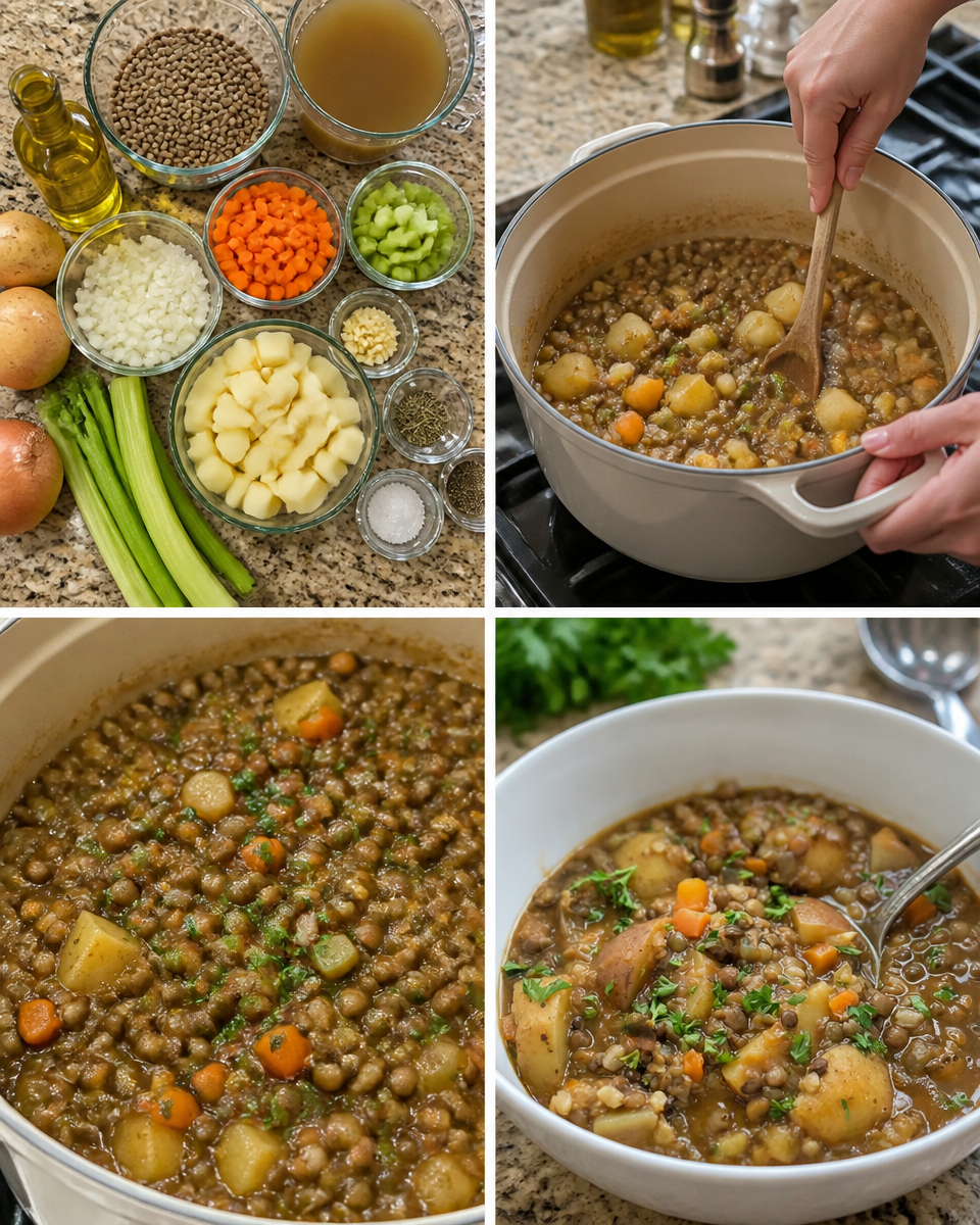 Easy Lentil Potato Soup