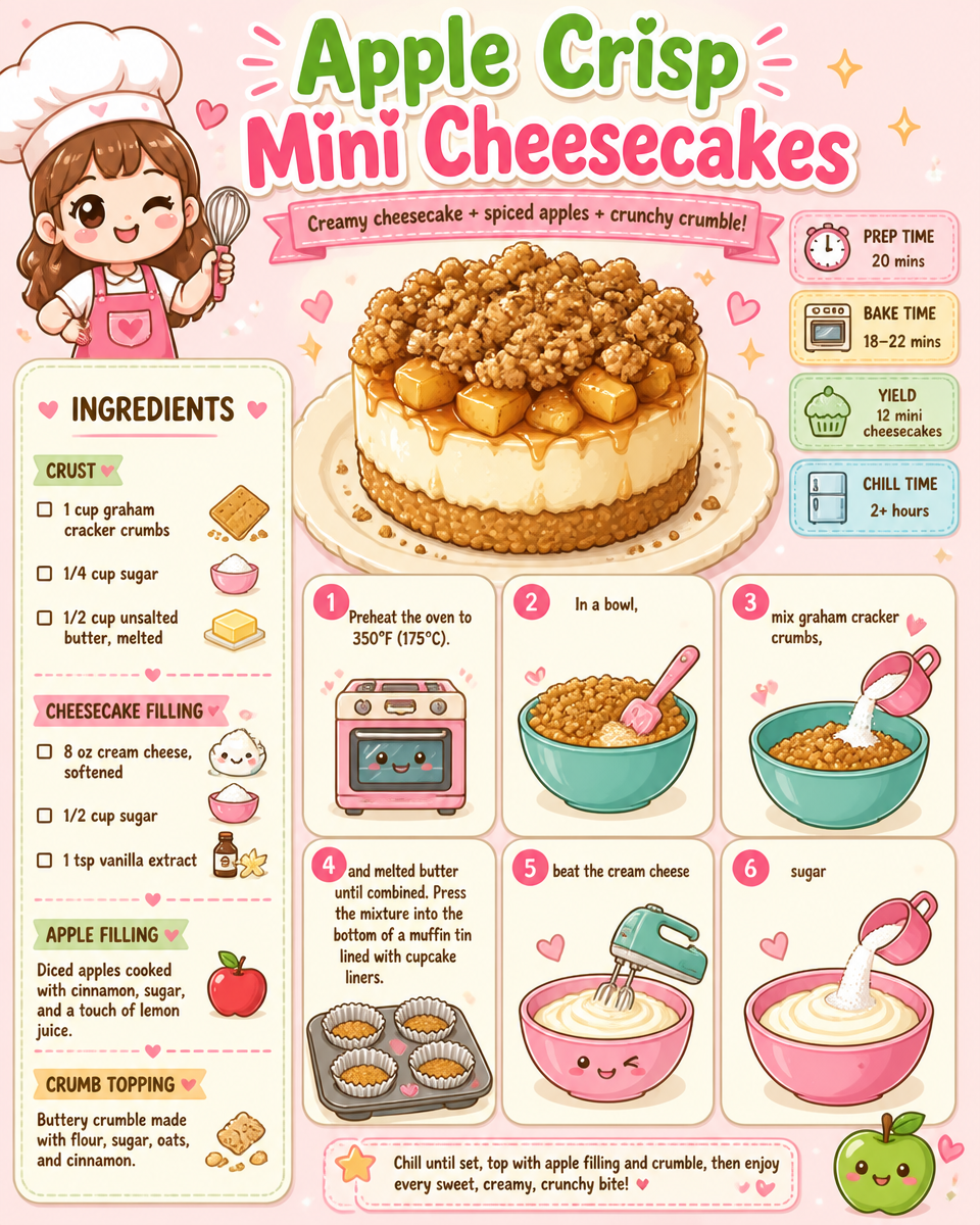 Apple Crisp Mini Cheesecakes