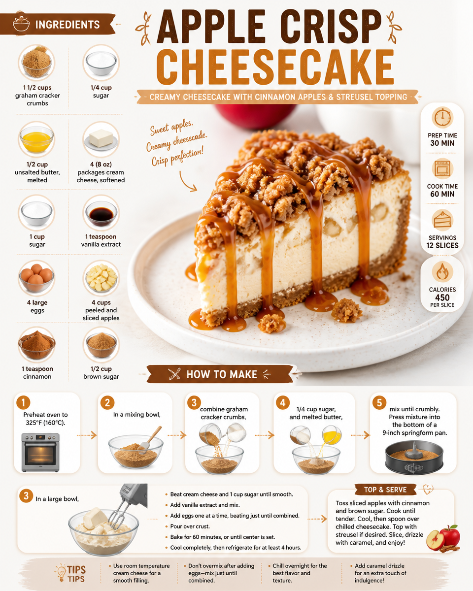 Apple Crisp Cheesecake
