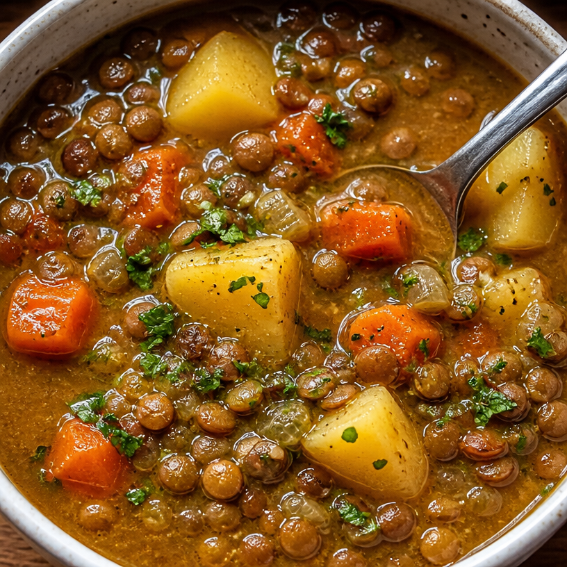 Easy Lentil Potato Soup