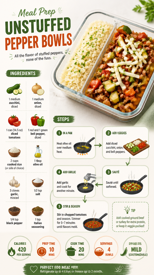 Meal Prep Unstuffed Pepper Bowls