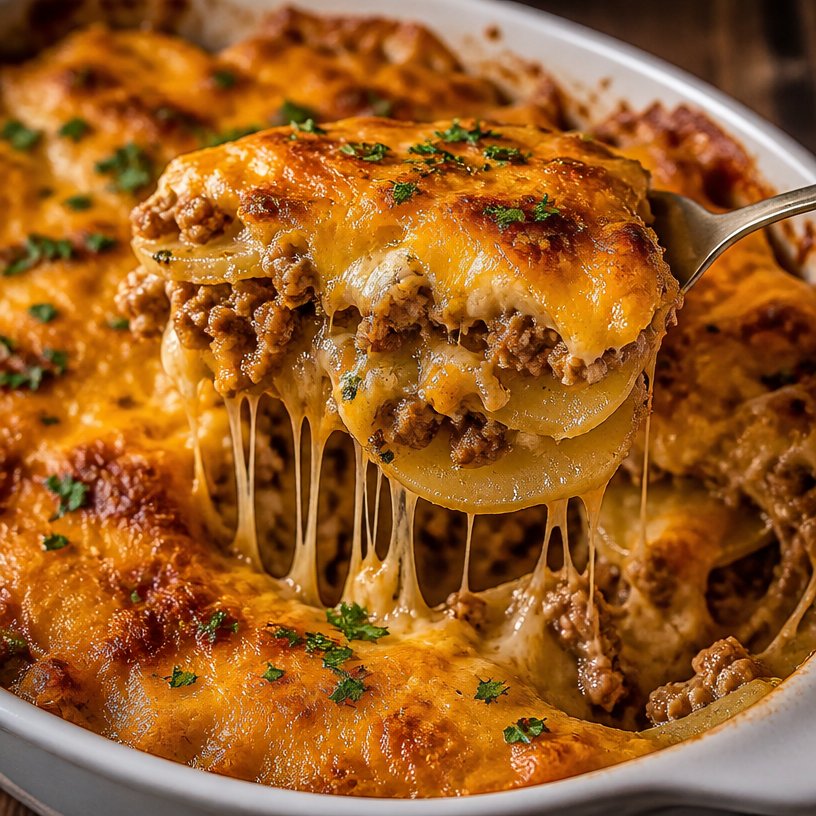 Cheesy Hamburger Potato Casserole