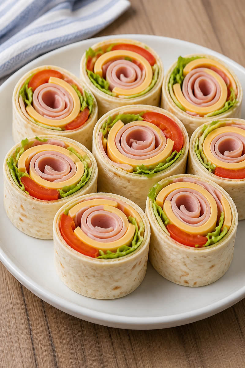 Turkey and Cheese Pinwheel Wraps
