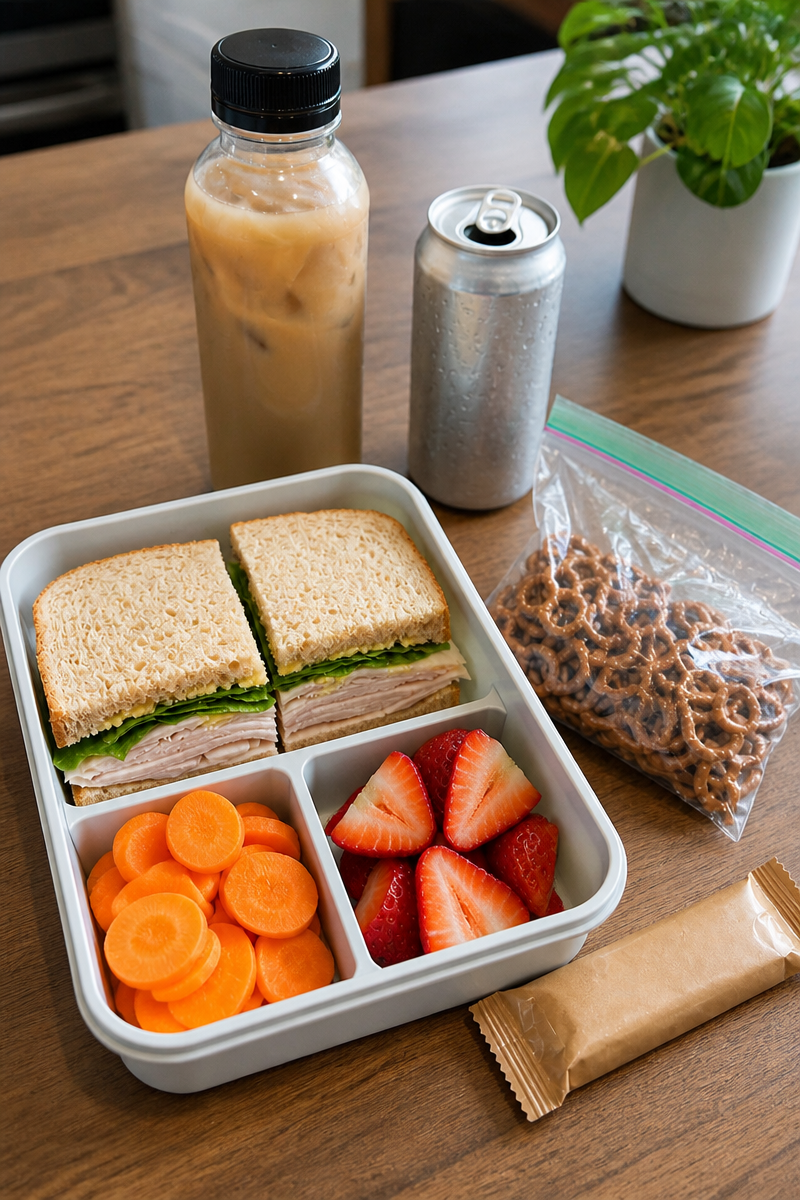 Lazy Meal Prep Classic Turkey Sandwich Lunch