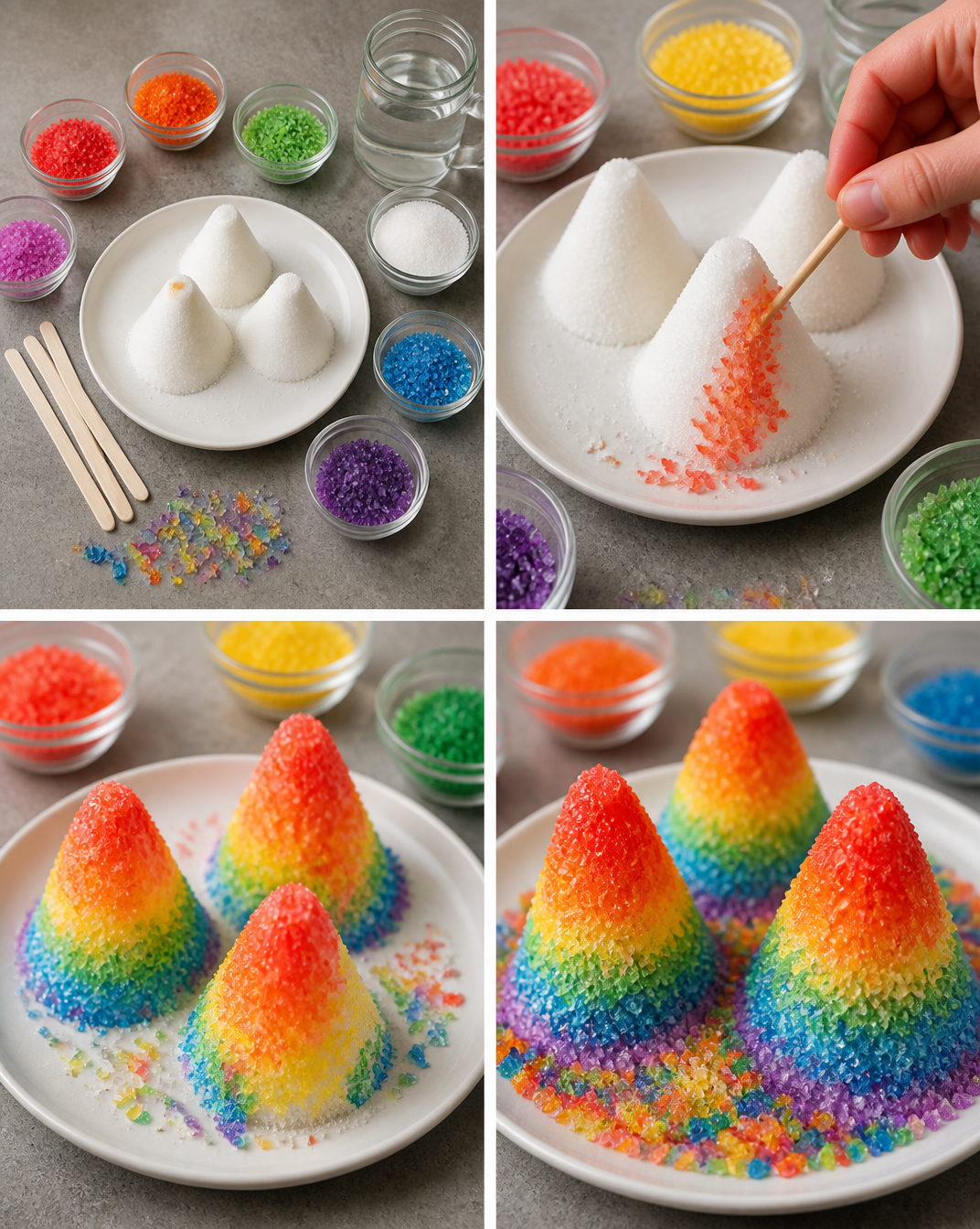 Watch colorful sugar crystals form around a volcano-inspired design for a creative project that blends art with simple science. Which version would you make? #SugarCrystalVolcano #ScienceCraft #DIYExp... 7 Watch colorful sugar crystals form around a volcano-inspired design for a creative project that blends art with simple science. Which version would you make? #SugarCrystalVolcano #ScienceCraft #DIYExp...