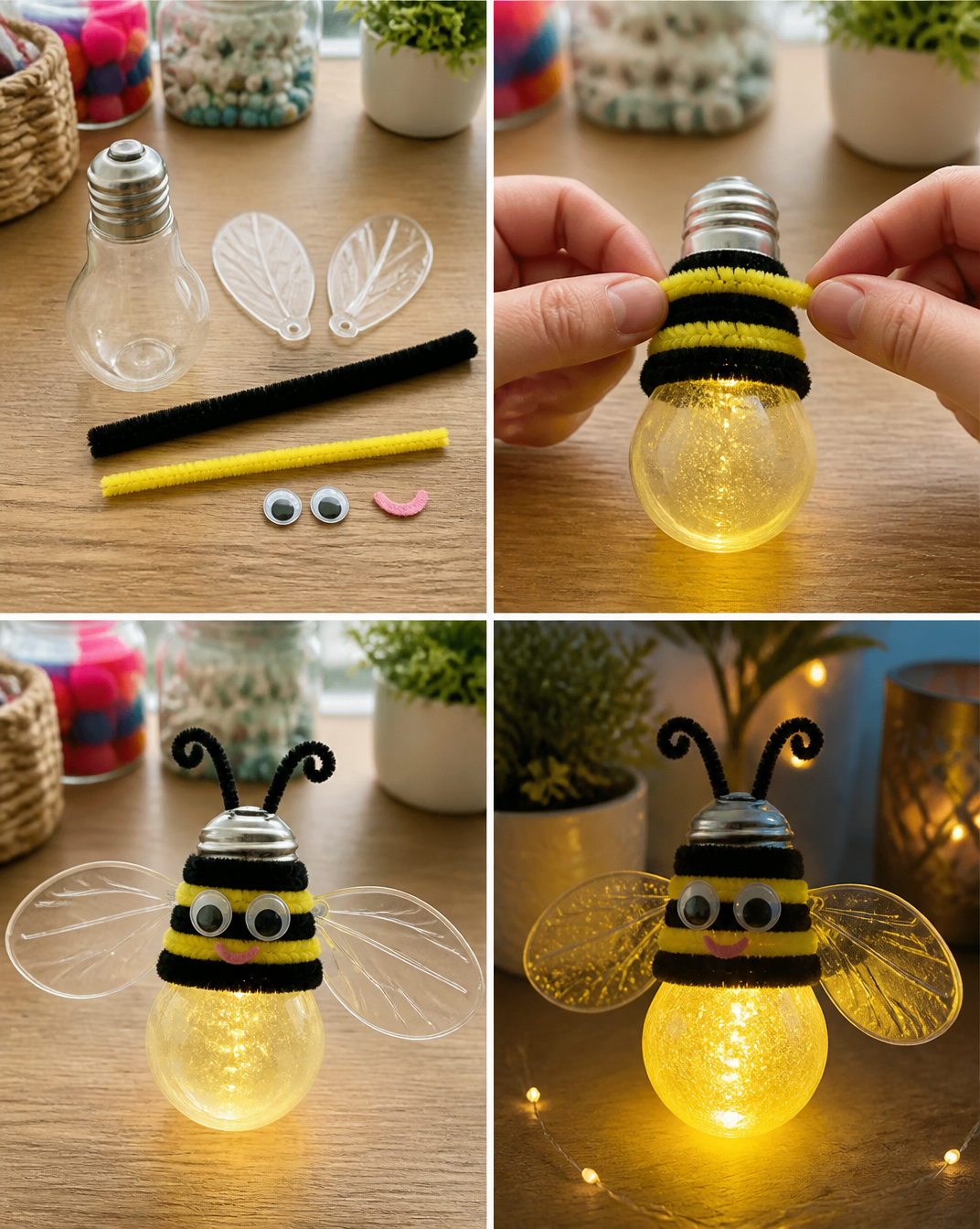 Create a glowing firefly decoration that adds a warm, magical touch to evening spaces with a simple handmade design. 7 Create a glowing firefly decoration that adds a warm, magical touch to evening spaces with a simple handmade design.