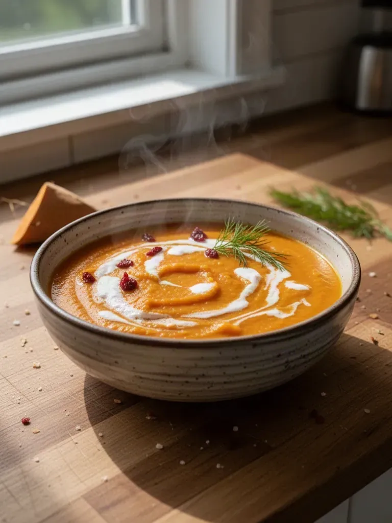 Homemade Carrot Sweet Potato Soup