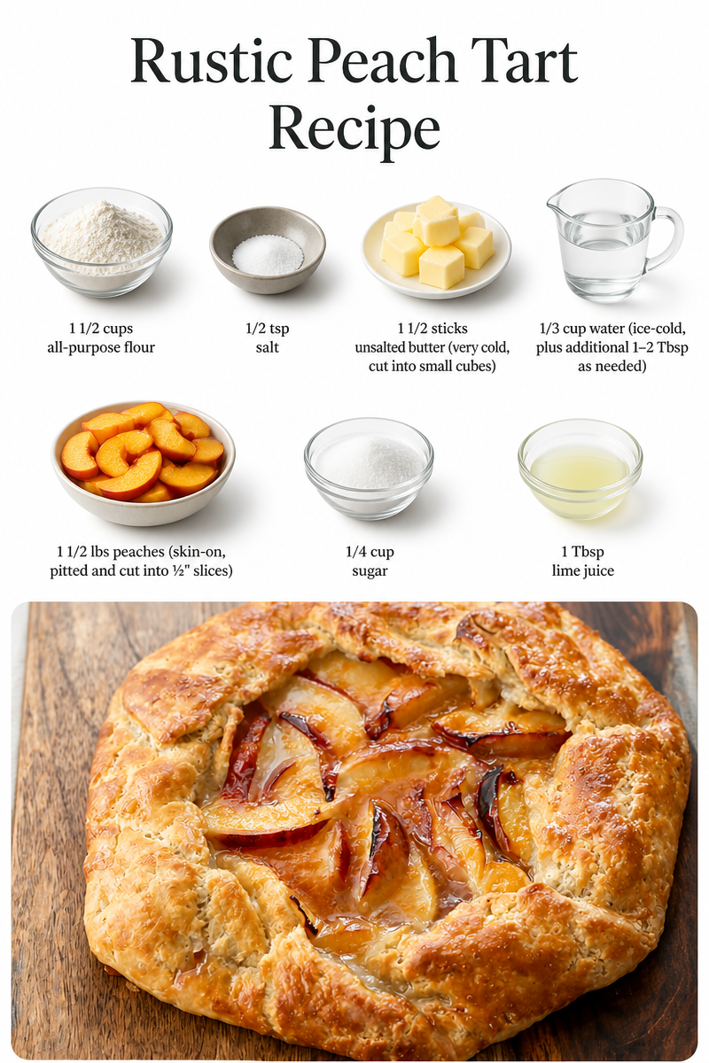 Recette de Tarte Rustique aux Pêches