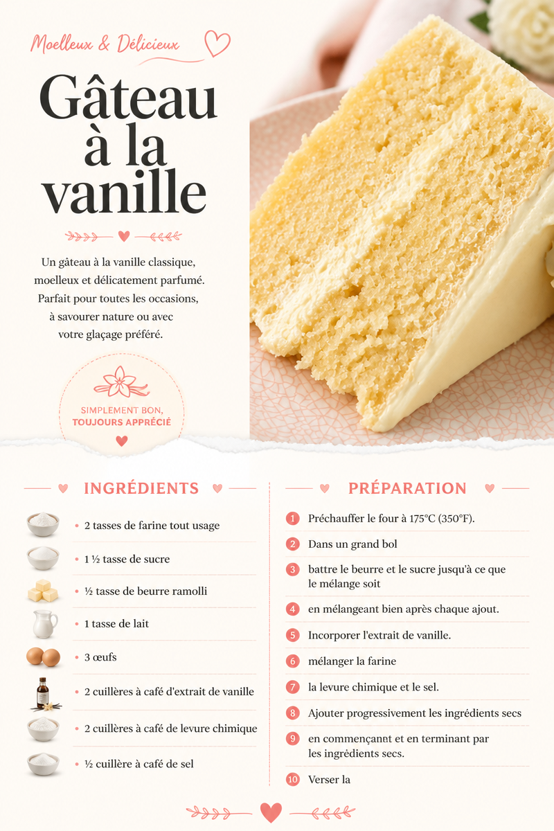 Gâteau à la vanille