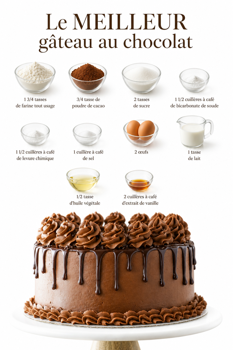 Le MEILLEUR gâteau au chocolat