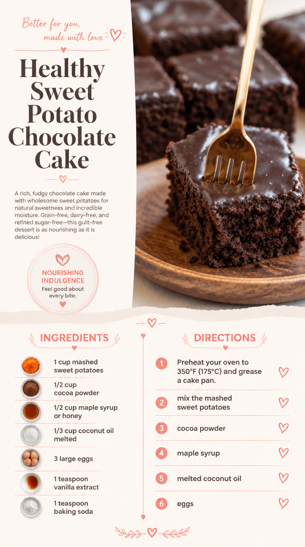Healthy Sweet Potato Chocolate Cake