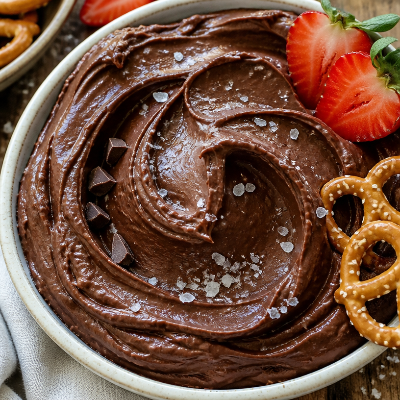 Healthy and Decadent Brownie Batter Chocolate Hummus