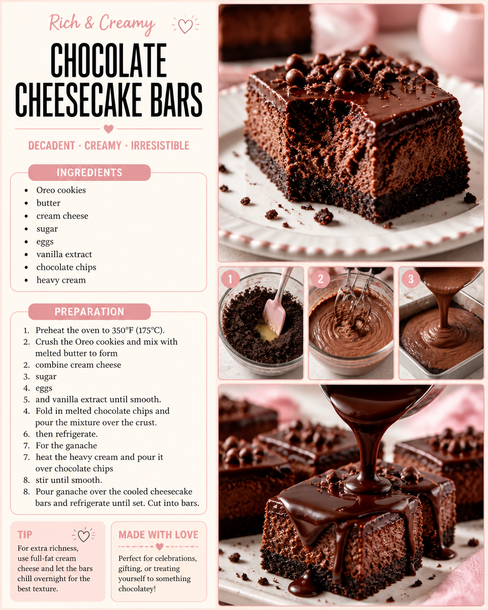 Chocolate Cheesecake Bars