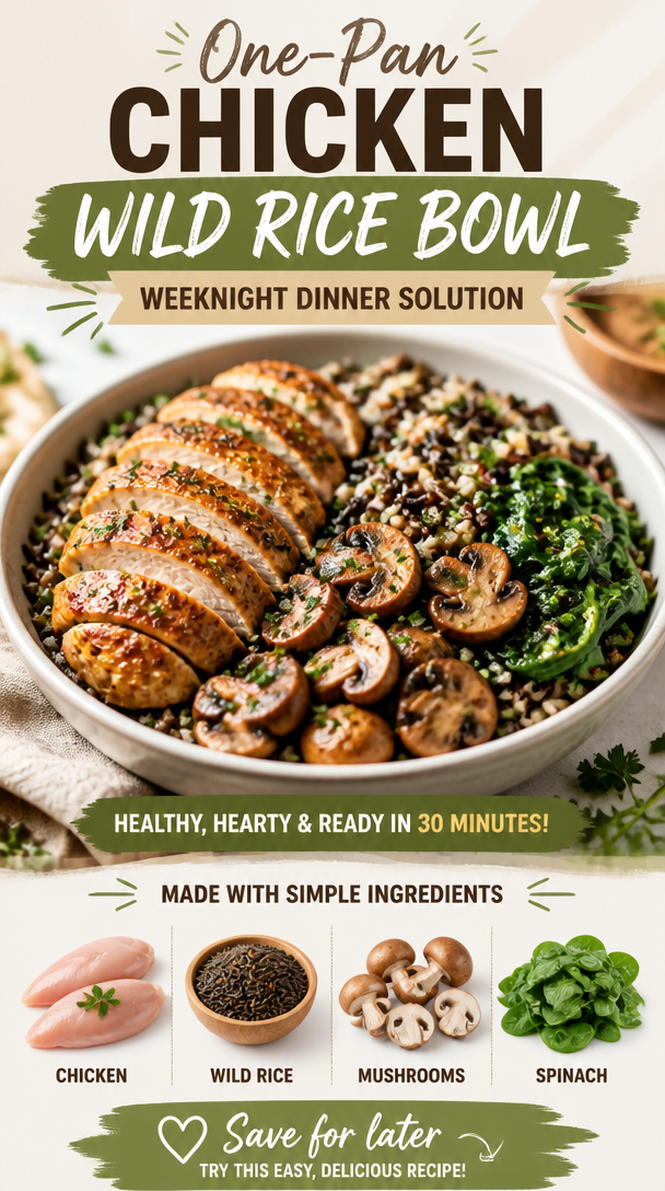 One-Pan Chicken Wild Rice Bowl: Weeknight Dinner Solution