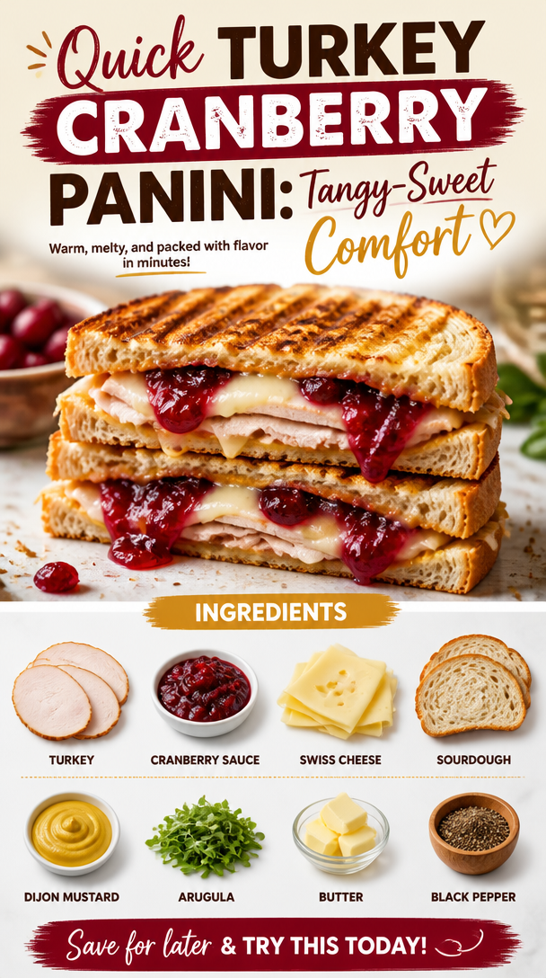Quick Turkey Cranberry Panini: Tangy-Sweet Comfort