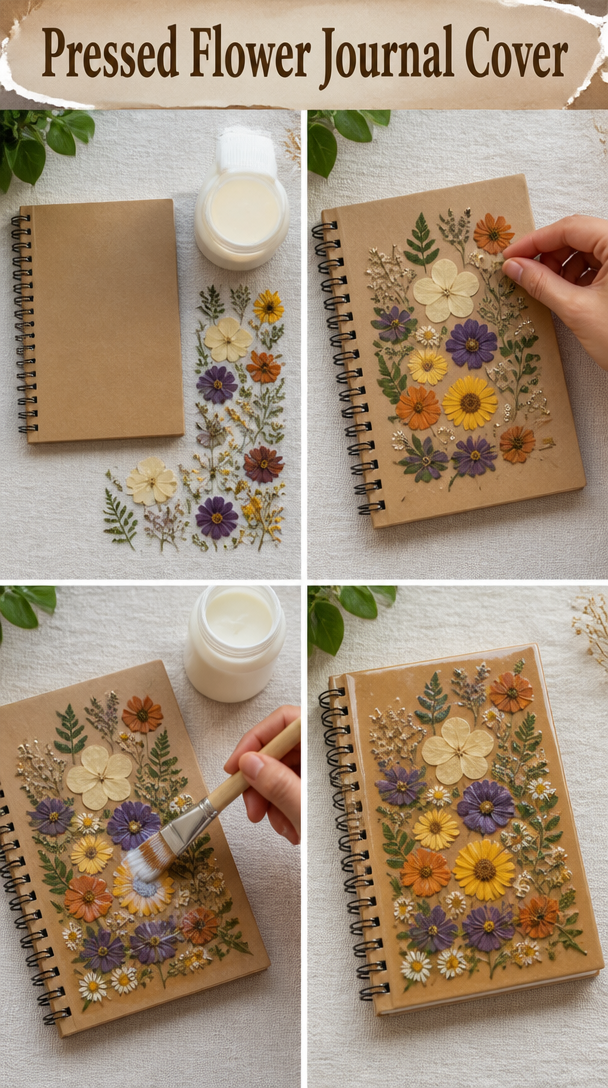 Pressed Flower Journal Cover