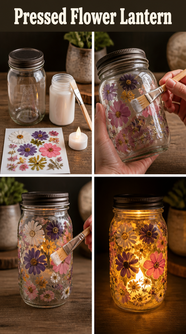 Pressed Flower Lantern