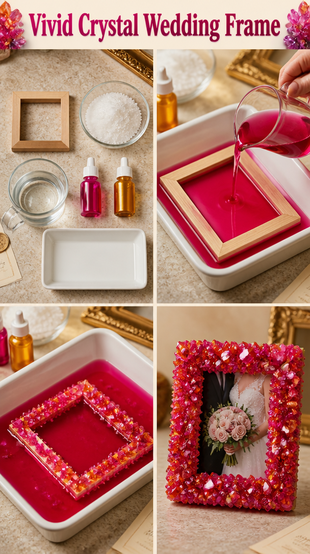 Vivid Crystal Wedding Frame
