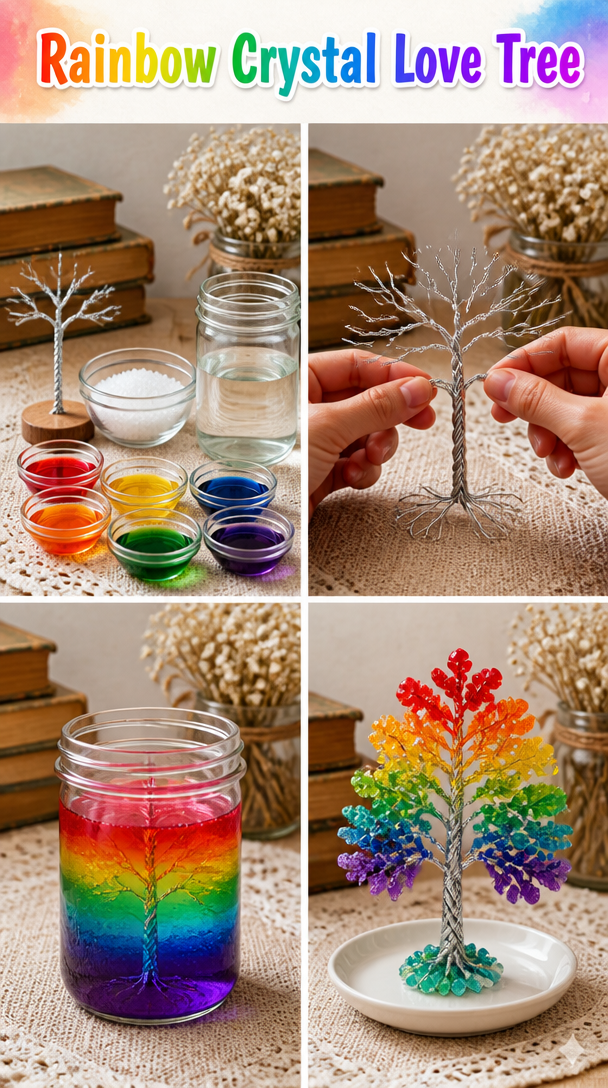 Rainbow Crystal Love Tree
