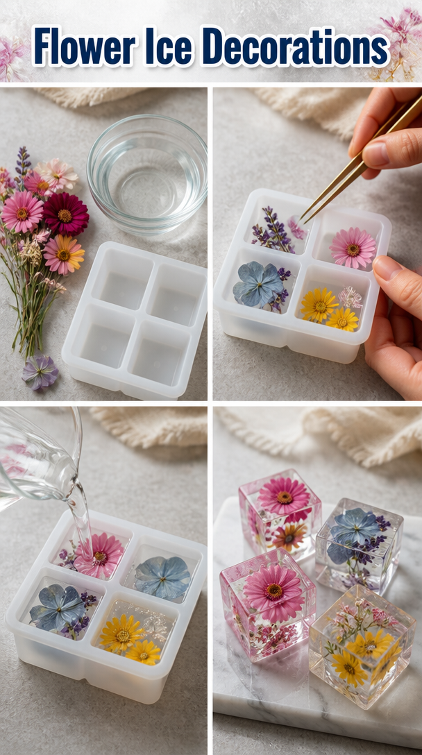 Flower Ice Decorations