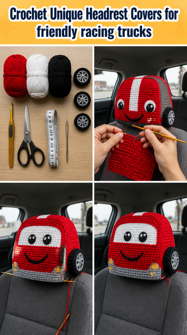 Crochet Unique Headrest Covers for Cars