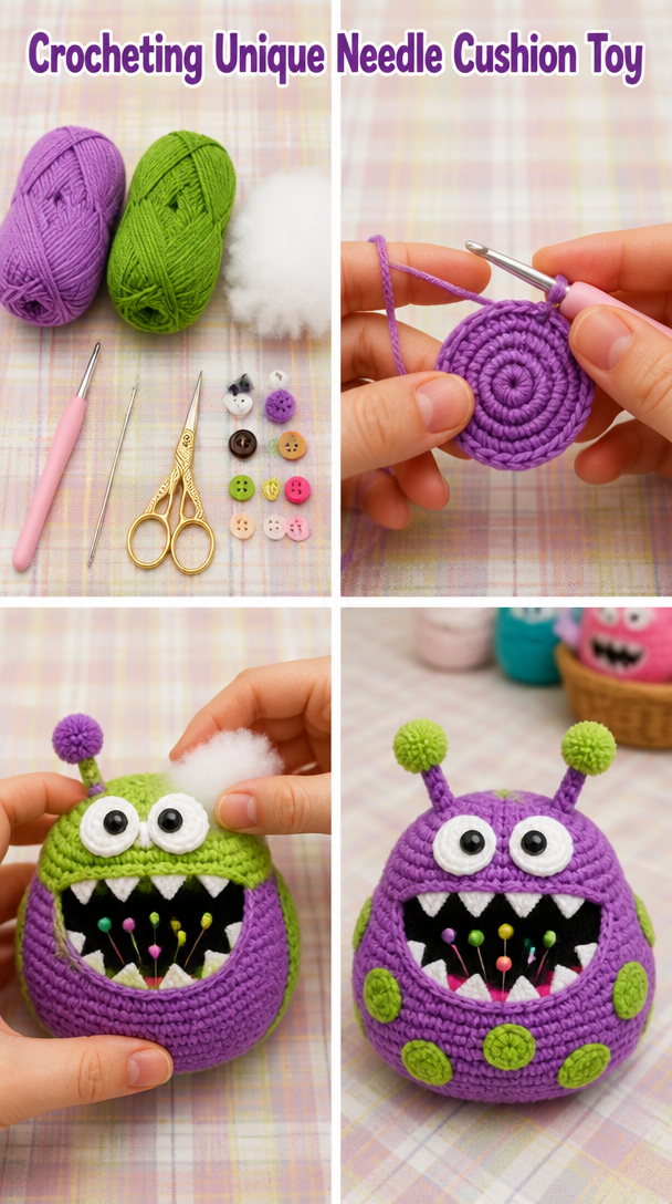 Crocheting Unique Needle Cushion Toy