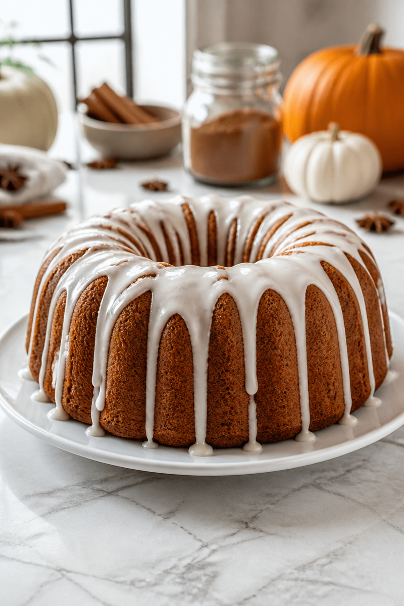 Spiced Chai Pumpkin Bundt Cake