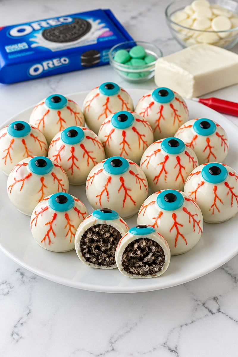 Oreo Ball Eyeball Halloween Truffle