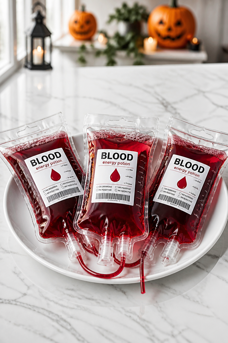 Creepy Halloween Punch Blood Bag
