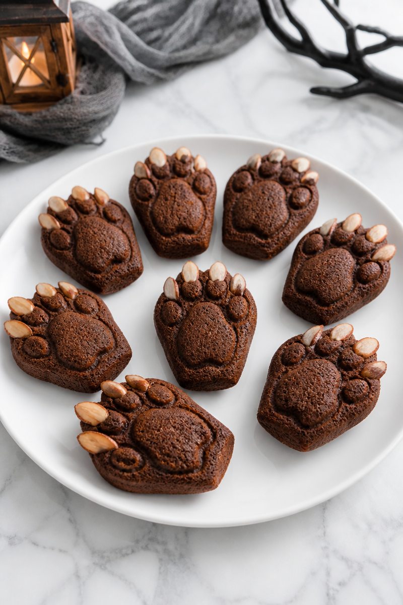 Chocolate Werewolf Paw Madeleine Cake