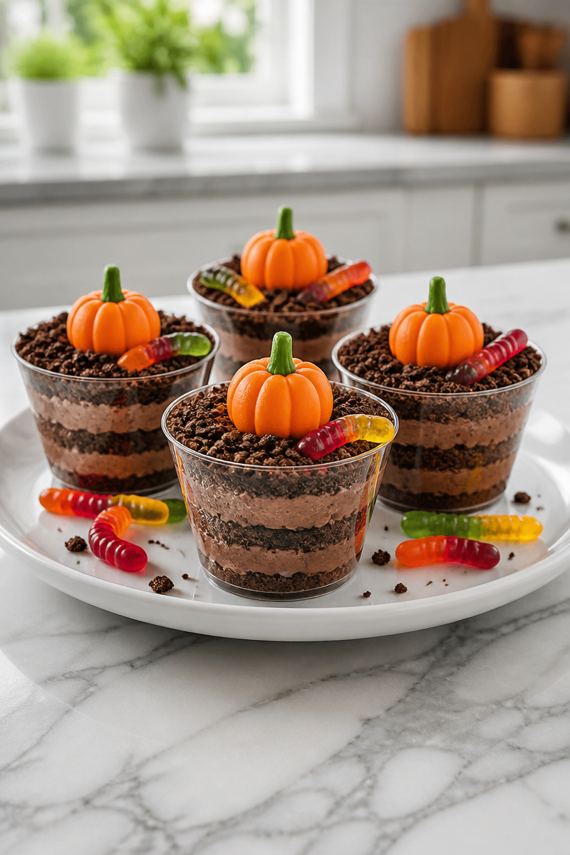 Pumpkin Patch Dirt Cup Dessert