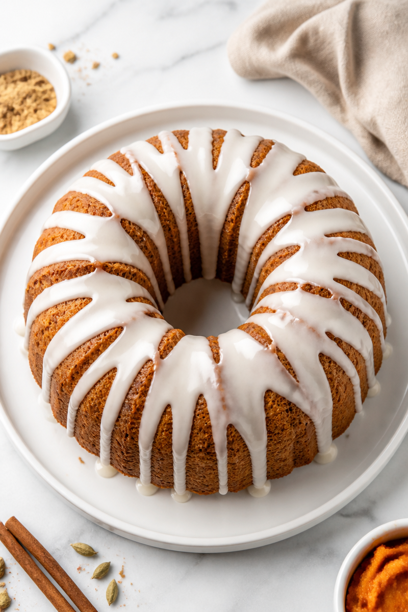 Spiced Chai Pumpkin Bundt Cake