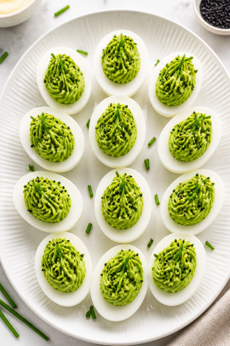 Gourmet Halloween Deviled Egg Beetlejuice